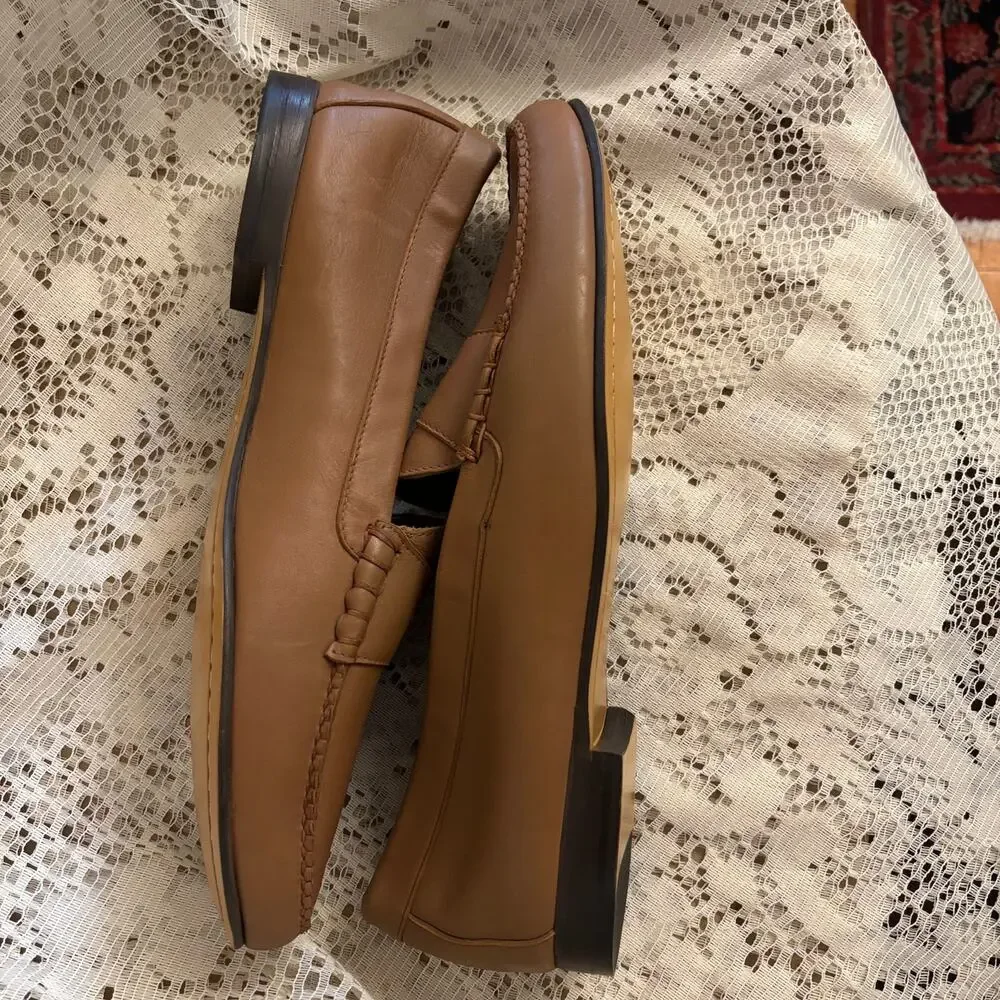 Jay Butler Cromwell Men's US 15 Carmel Brown Penny Loafers Shoes